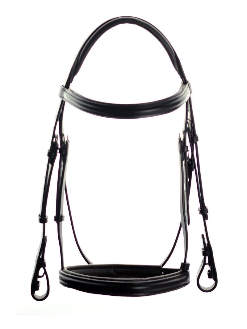 Ascot by Dever Comfort Padded Show Bridle in Brown